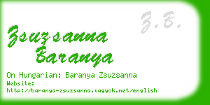 zsuzsanna baranya business card